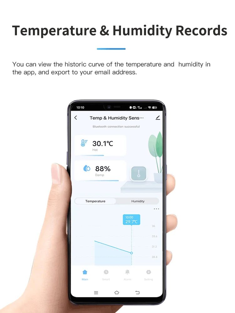 Tuya Temperature Humidity Sensor Mini LCD Digital Display Compatible with Bluetooth APP Remote Control Thermometer Hygrometer - MR Weed1