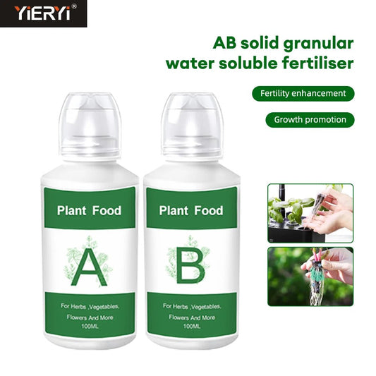 2PCS/Box General Hydroponic Nutrient Liquid A and B Fertilizer Solution Kit for Growing Plant Flowers Food Vegetable Fruit 200ML - MR Weed1