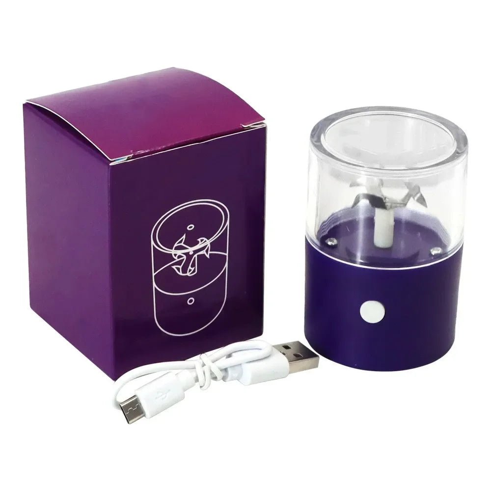 CRUSHER Mini Electric Tobacco Grinder Portable USB Charging High Speed Rotating Blade Dry Herb Grinders for Smoking Accessories - MR Weed1