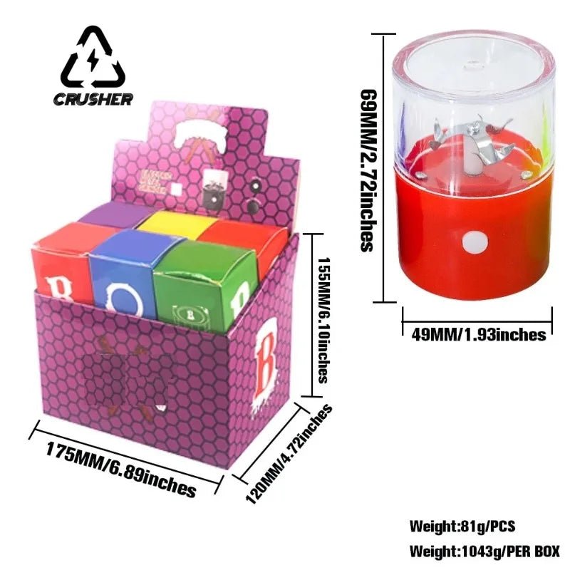 CRUSHER Mini Electric Tobacco Grinder Portable USB Charging High Speed Rotating Blade Dry Herb Grinders for Smoking Accessories - MR Weed1