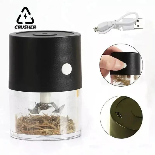 CRUSHER Mini Electric Tobacco Grinder Portable USB Charging High Speed Rotating Blade Dry Herb Grinders for Smoking Accessories - MR Weed1