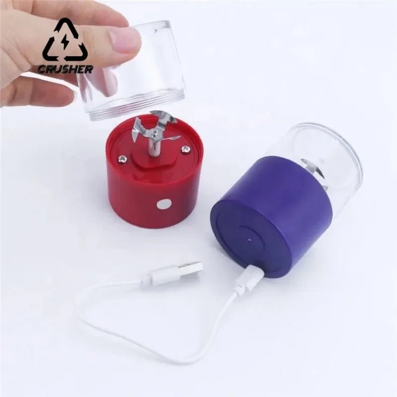 CRUSHER Mini Electric Tobacco Grinder Portable USB Charging High Speed Rotating Blade Dry Herb Grinders for Smoking Accessories - MR Weed1