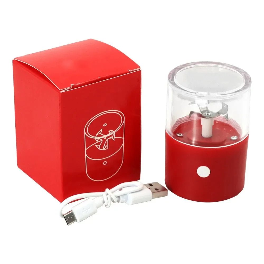 CRUSHER Mini Electric Tobacco Grinder Portable USB Charging High Speed Rotating Blade Dry Herb Grinders for Smoking Accessories - MR Weed1