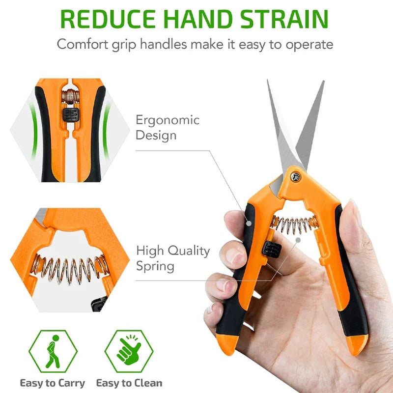 Garden Tools Secateurs Bonsai Shears Metal Gardening Scissor Pruning Tool Hand Cutter Fruit Picking Weed Household Potted 1Pcs - MR Weed1