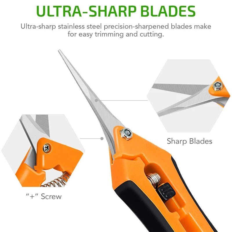 Garden Tools Secateurs Bonsai Shears Metal Gardening Scissor Pruning Tool Hand Cutter Fruit Picking Weed Household Potted 1Pcs - MR Weed1