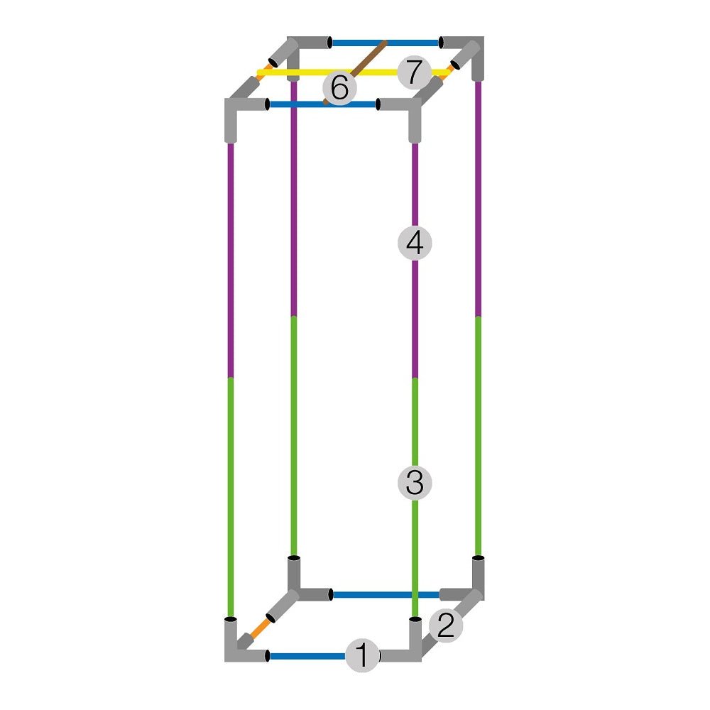 Growbox plantaROOM Pro 60 - 60x60x170cm schwarz/weiß - MR Weed1