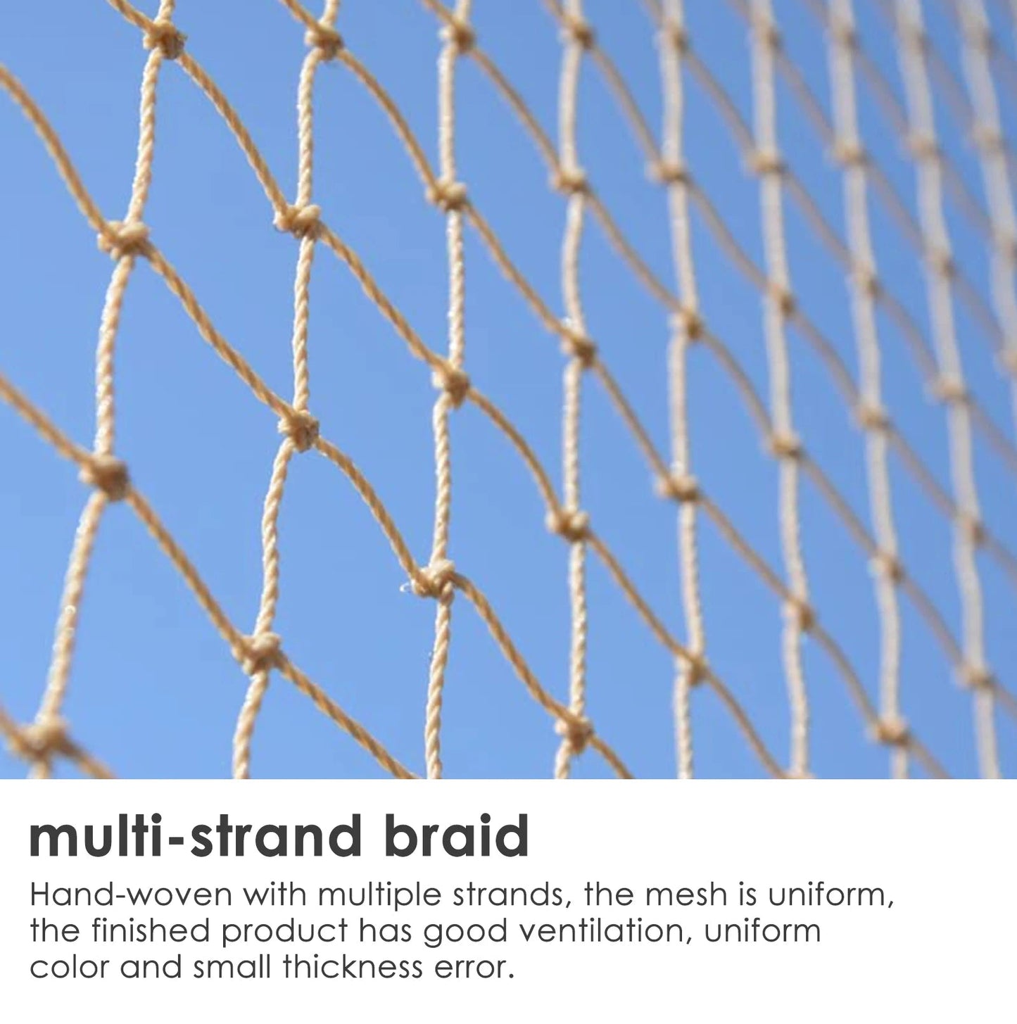 Plant Support Netting 1x5m 3mm Natural Jute Rope Plant Climbing Garden Netting Trellis for Climbing Plants Bean Fruits - MR Weed1