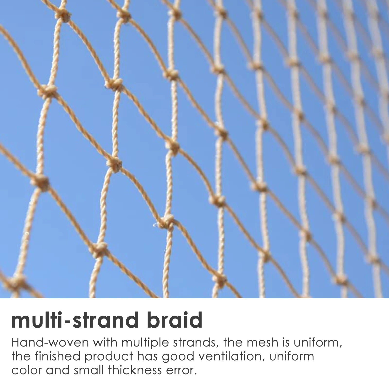 Plant Support Netting 1x5m 3mm Natural Jute Rope Plant Climbing Garden Netting Trellis for Climbing Plants Bean Fruits - MR Weed1