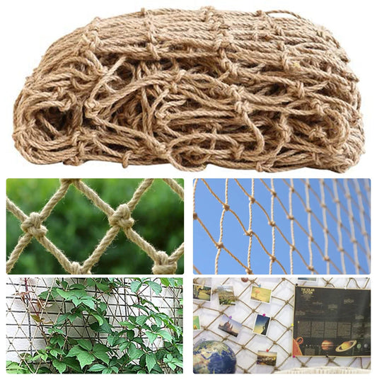 Plant Support Netting 1x5m 3mm Natural Jute Rope Plant Climbing Garden Netting Trellis for Climbing Plants Bean Fruits - MR Weed1