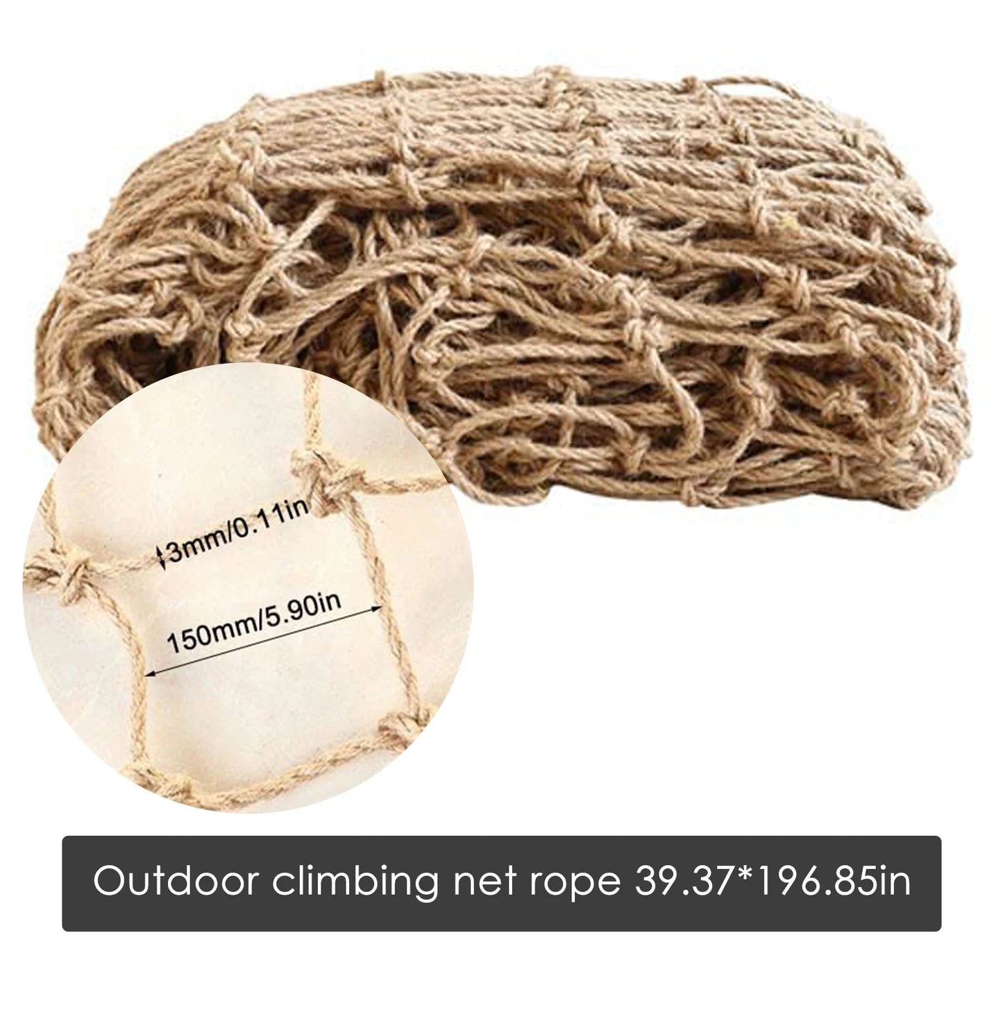 Plant Support Netting 1x5m 3mm Natural Jute Rope Plant Climbing Garden Netting Trellis for Climbing Plants Bean Fruits - MR Weed1