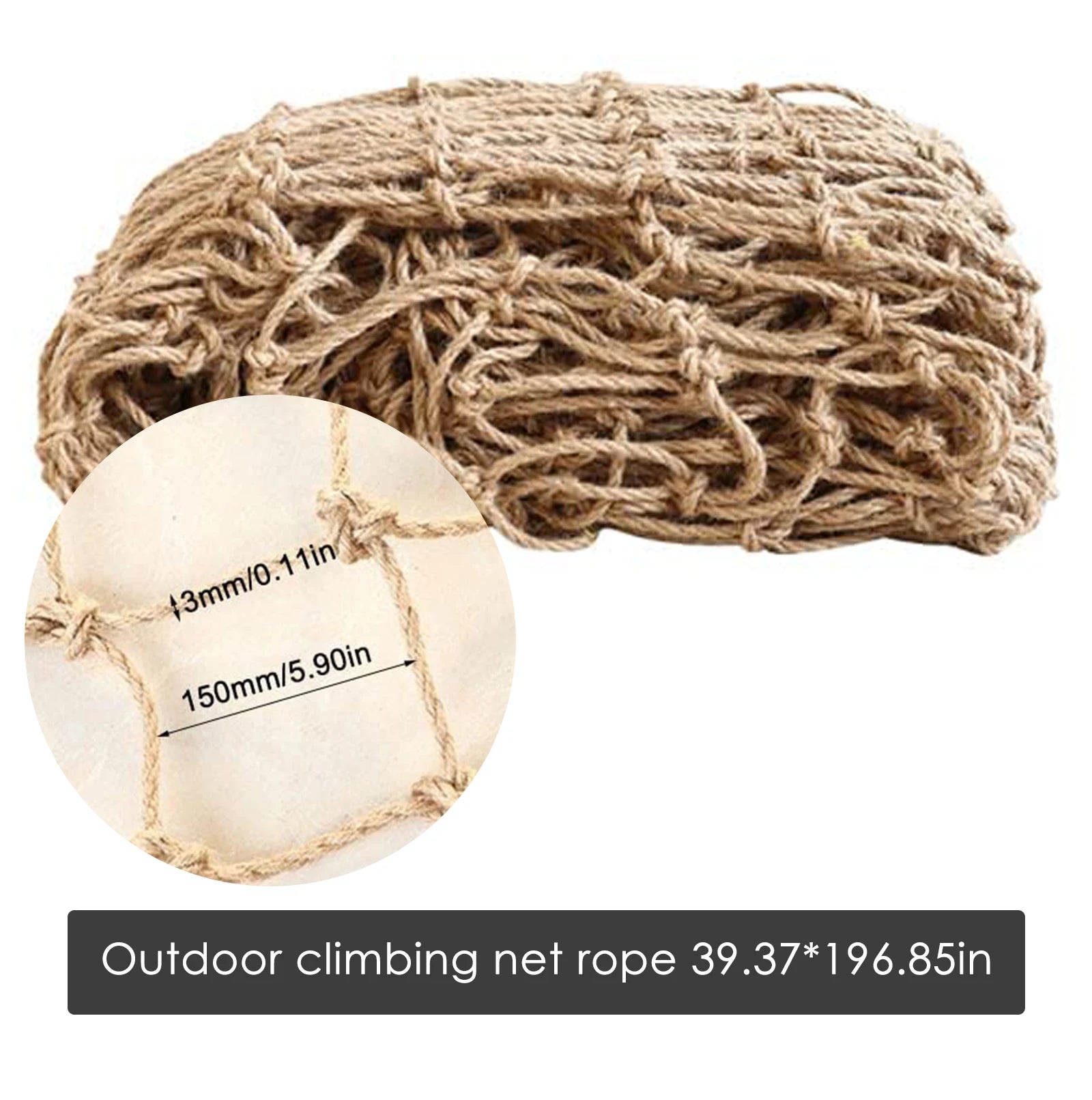 Plant Support Netting 1x5m 3mm Natural Jute Rope Plant Climbing Garden Netting Trellis for Climbing Plants Bean Fruits - MR Weed1