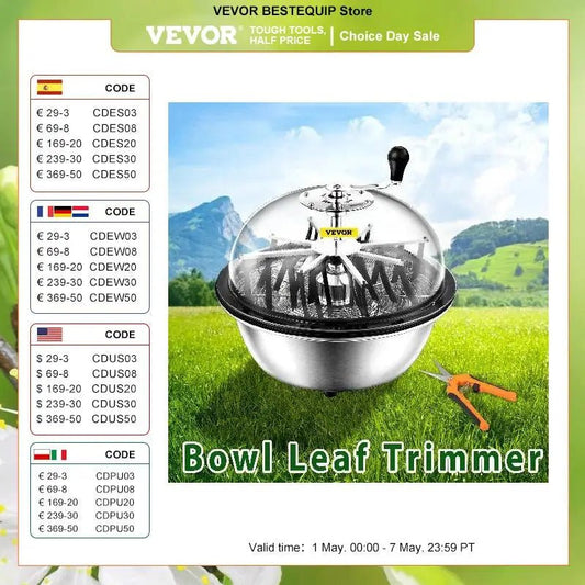 VEVOR Hydroponic Leaf Bowl Leaf Trimmer 16 19 24 Inch Twisted Spin Cut Garden Tools For Plant Bud Leaf Trimmer And Herbal Making - MR Weed1