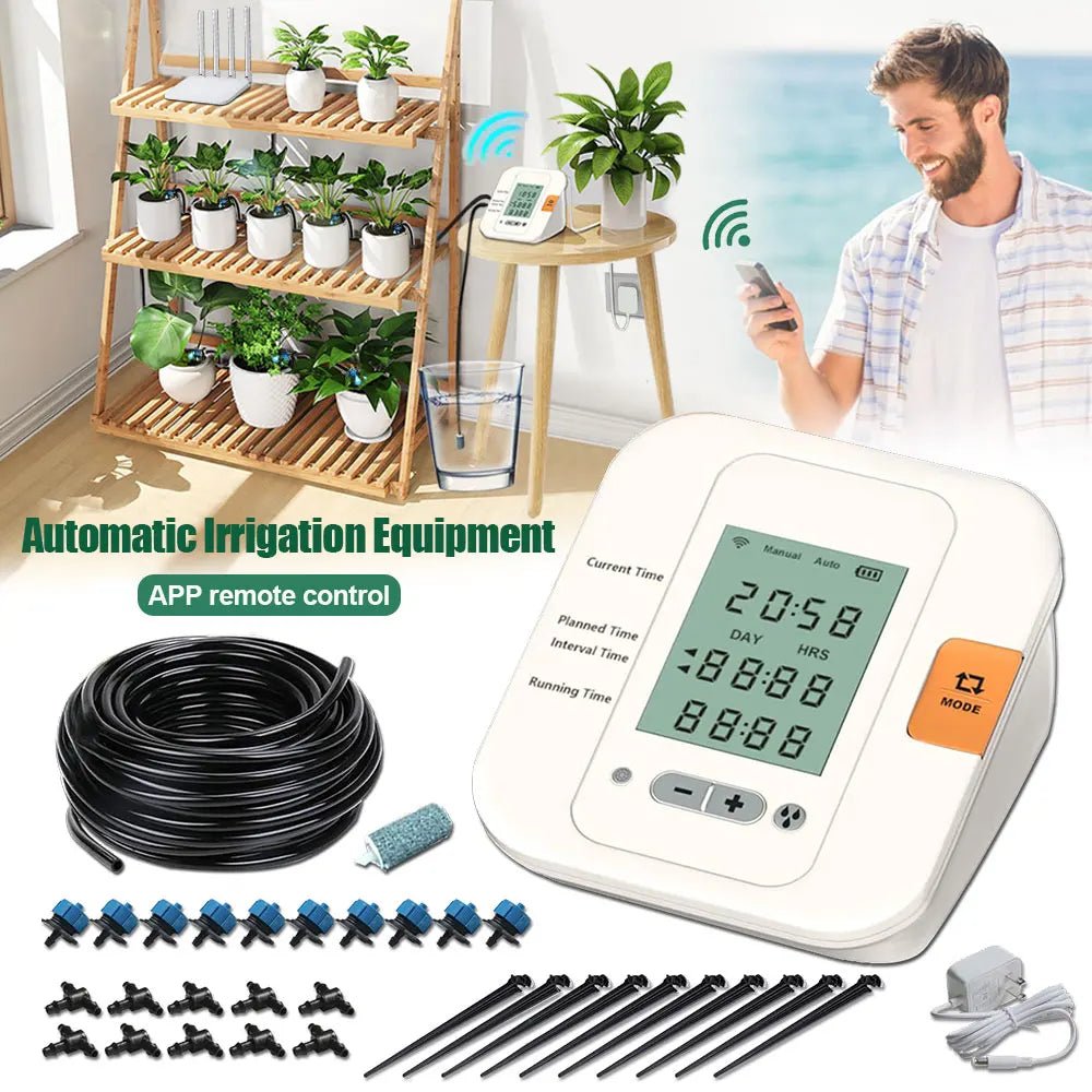WiFi Automatic Watering Controller, Drip Irrigation Device, APP Remote, Auto Timer System, Flowers, Plants, Home, Garden Tool - MR Weed1