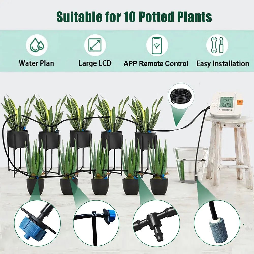 WiFi Automatic Watering Controller, Drip Irrigation Device, APP Remote, Auto Timer System, Flowers, Plants, Home, Garden Tool - MR Weed1