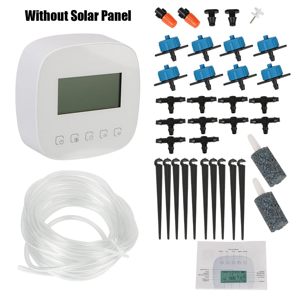 With Solar Panel WiFi Tuya Micro - drip Irrigation Controller Intelligent Automatic Water Timer Digital Watering Irrigation Timer - MR Weed1