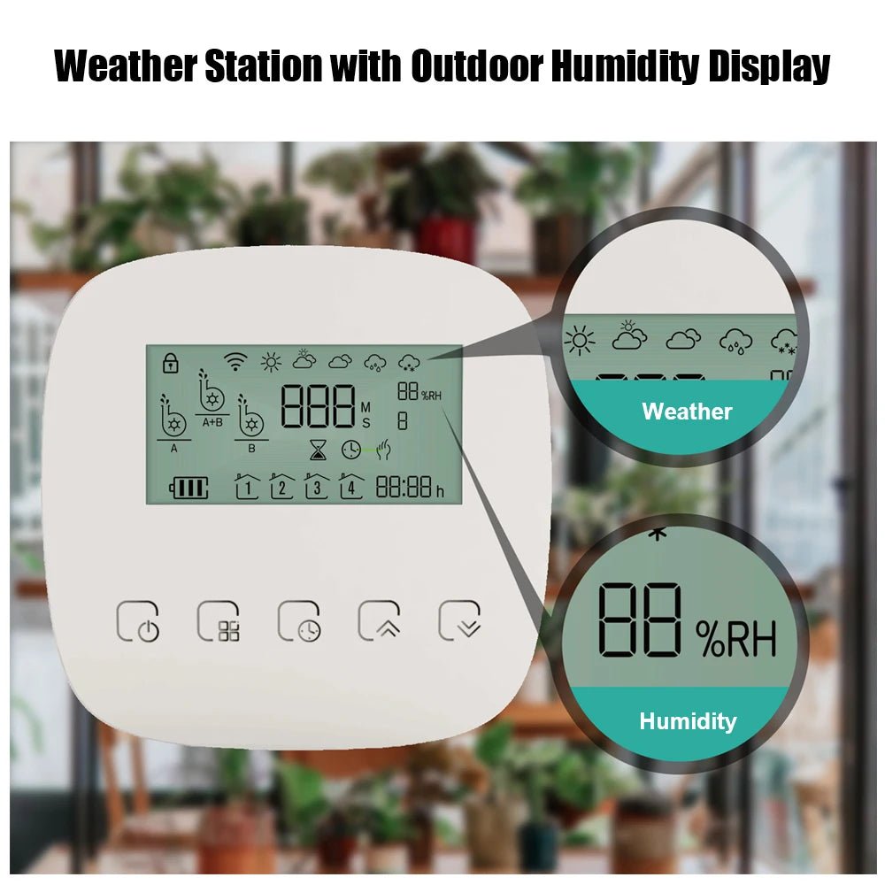With Solar Panel WiFi Tuya Micro - drip Irrigation Controller Intelligent Automatic Water Timer Digital Watering Irrigation Timer - MR Weed1