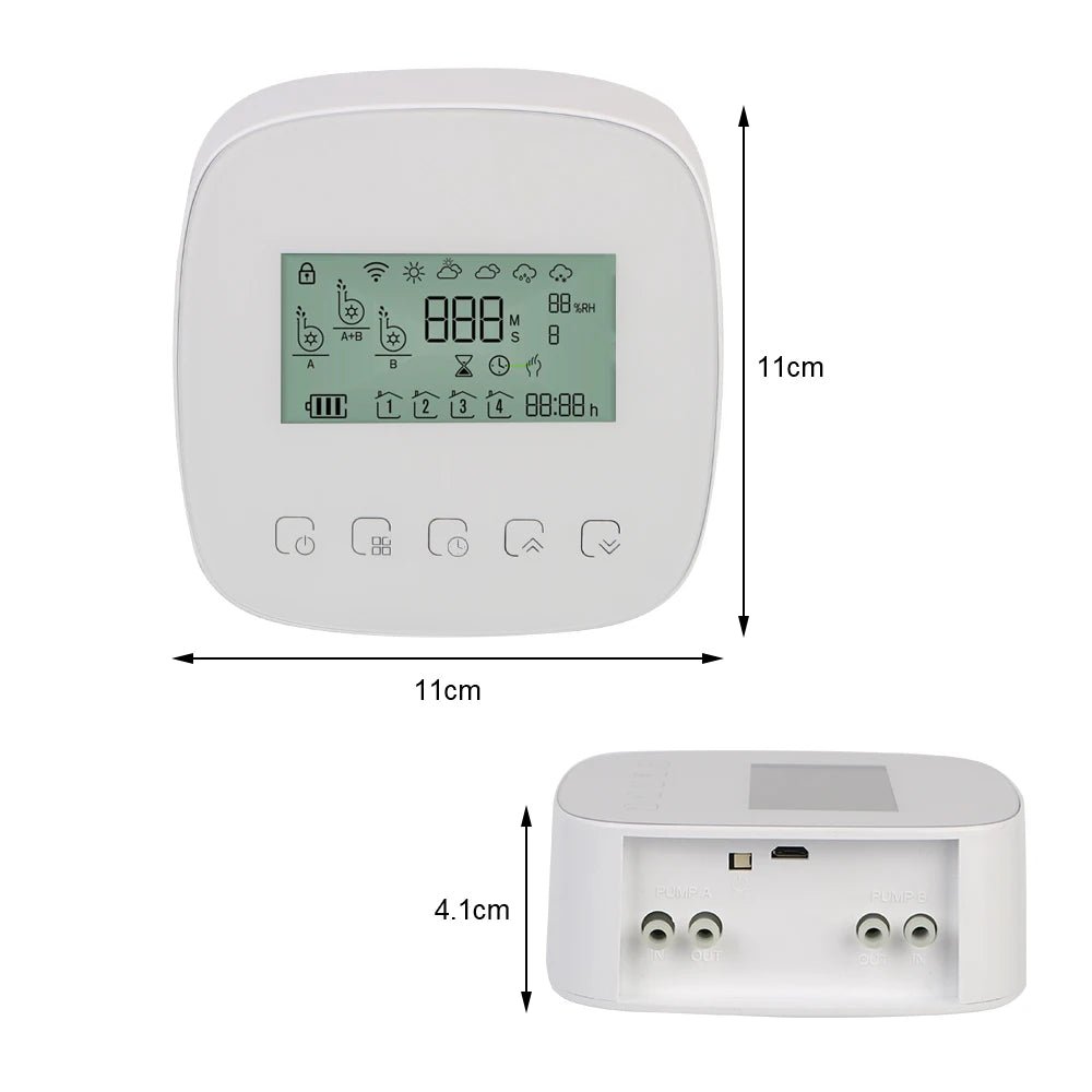 With Solar Panel WiFi Tuya Micro - drip Irrigation Controller Intelligent Automatic Water Timer Digital Watering Irrigation Timer - MR Weed1